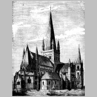 Xylograph of Chr. Christies plan for restoration of Nidaros Cathedral, Trondheim, Norway. Published in O. Krefting 1885, Wikipedia.png